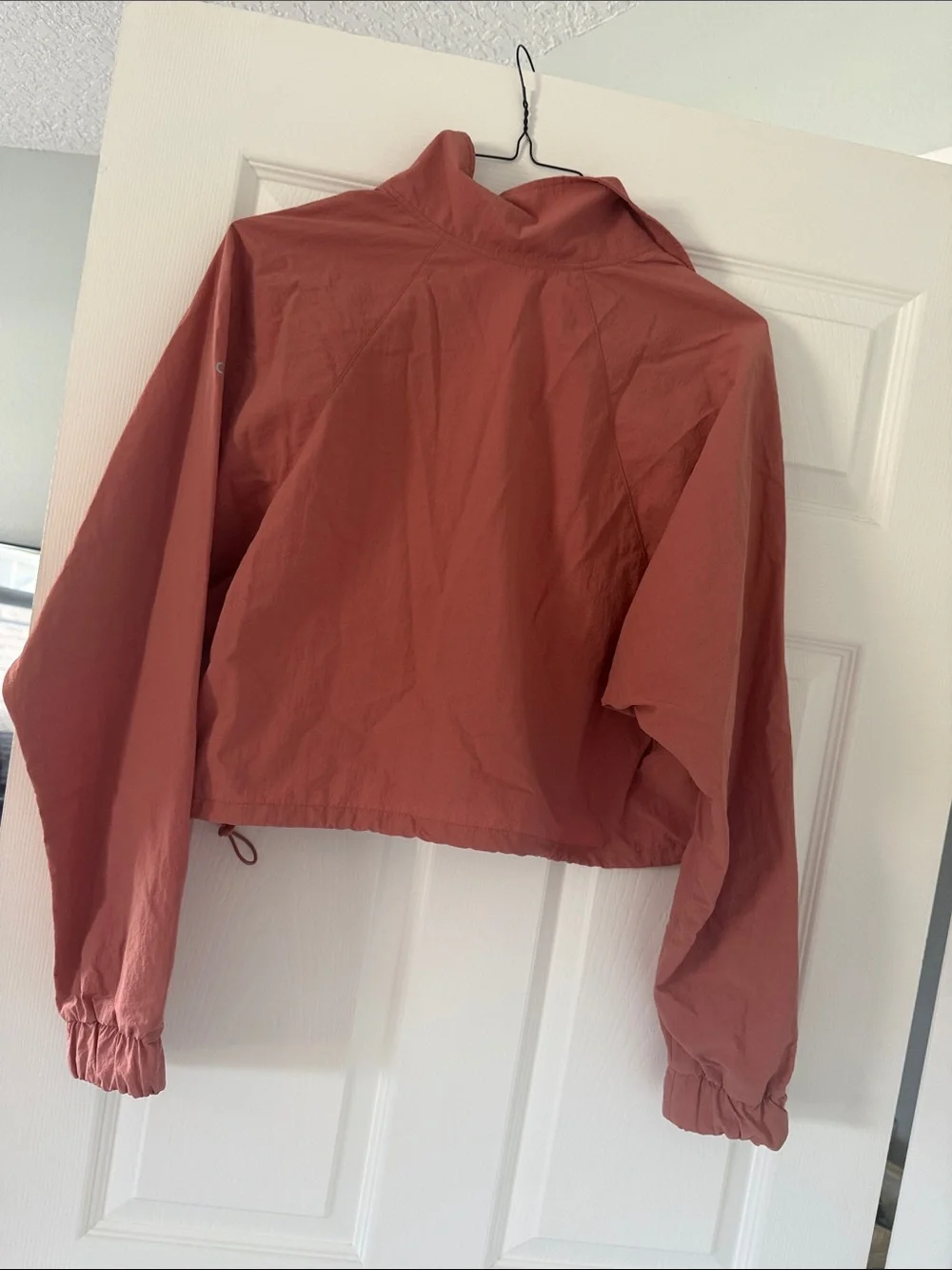 [Alo] Cropped 1/4 Zip Alumni Pullover - Terracotta
